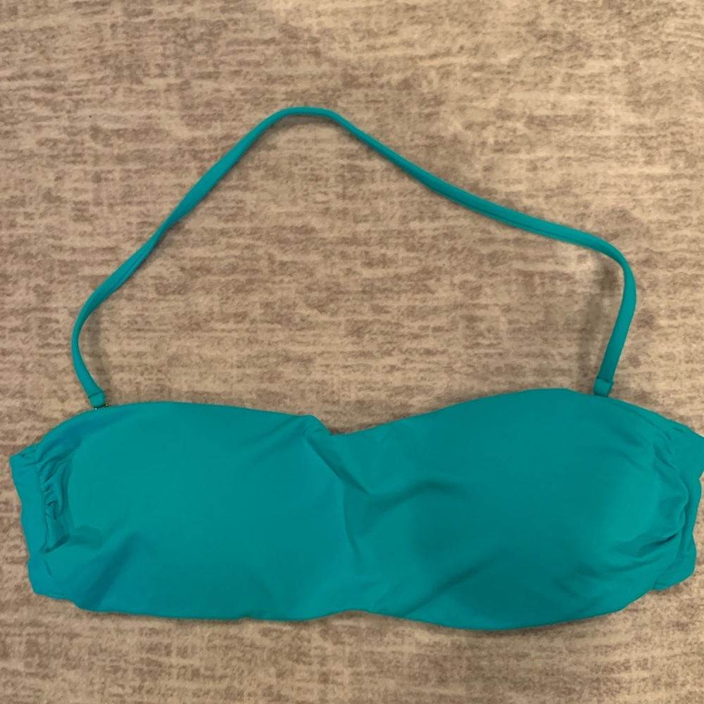 7 Sins Miss Bikini Light Blue Bandeau Or Strap,top Only Bikini Tie Back,M, New
